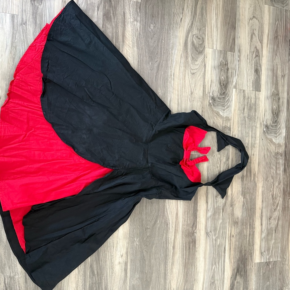 Black and Red halter dress with accent bow